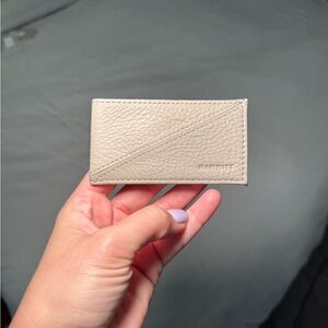 Hammitt Cream Leather Card Holder (2) NWT